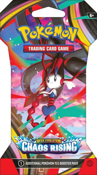pokemon sleeved booster pack case Pokémon ME04 Chaos Rising Sleeved Booster 144 ct Case – Montasy Comics NYC