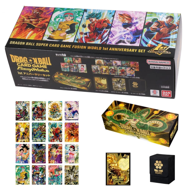 list of rare football cards Dragon Ball Super Fusion World 1st Anniversary Set Bundle – Montasy Comics  NYC